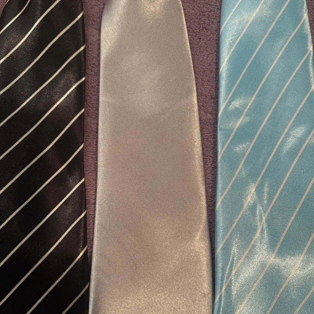 TIES FOR BOYS - lot of four, elastic neck band, polyester, 11
